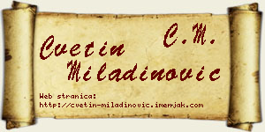 Cvetin Miladinović vizit kartica